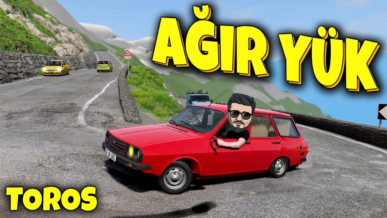 1 TON YÜK İLE EFSANE DAĞ YOLLARINA DALDIM . TOROS / BeamNG.drive / Diy steering wheel set