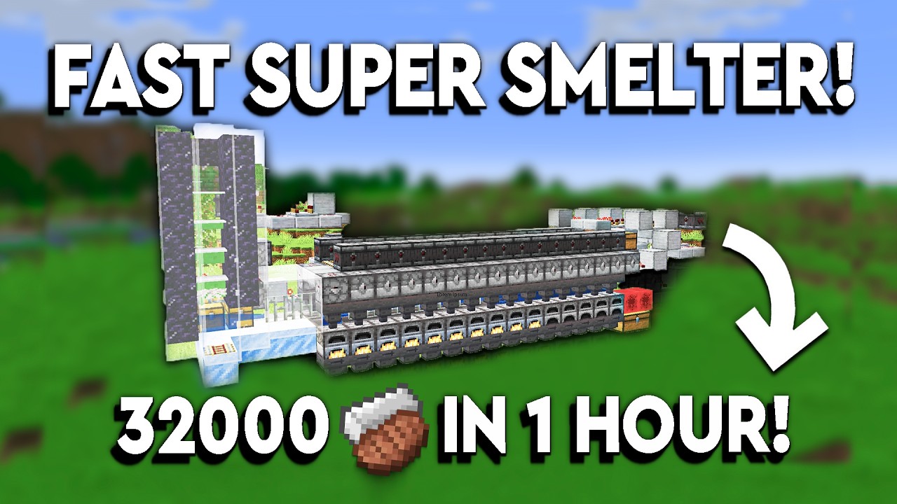 ЛУЧШИЙ ЛЕГКИЙ Супер Плавильня Minecraft Учебник - Бесконечное Топливо!
