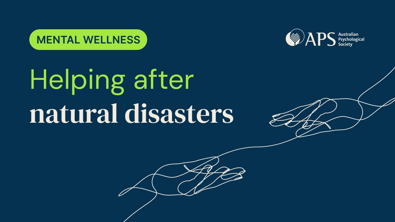 Helping people recover after natural disasters
