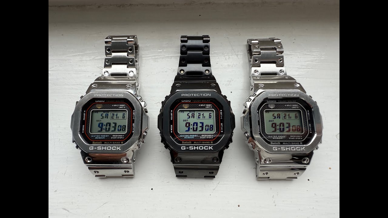 #351 New Thin Red Line in Silver GMW-B5000D-1C Casio G-Shock