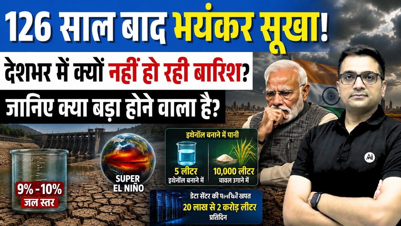India&rsquo;s Water Crisis Deepens | Monsoon Failure, Ethanol & AI Impact Explained By Ankit Avasthi.