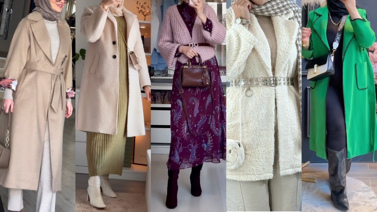 موضة شتاء2024🌟موديلات ألبسة نسائية للمحجبات شتويةأنيقةروعةmodest clothing/hijab style/modest fashion