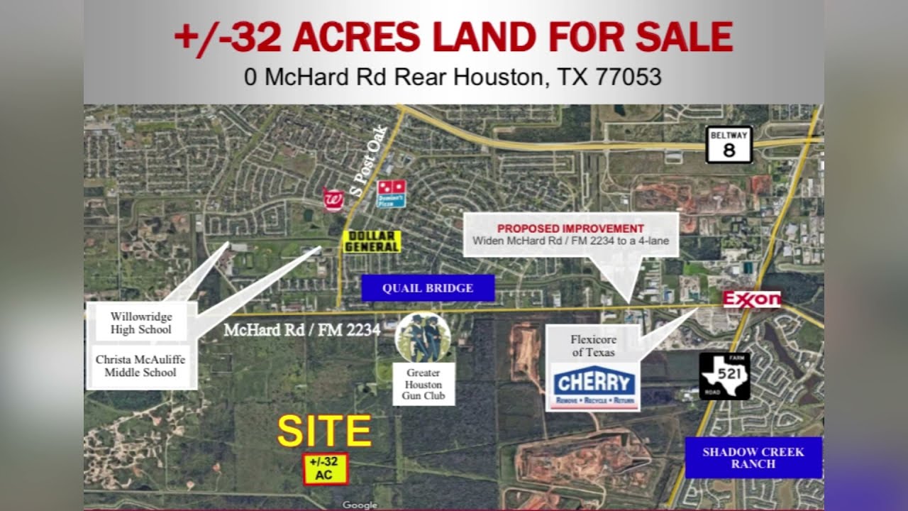 0 McHard Rd Rear, Houston, TX 77053 (+/- 32 ACRES)