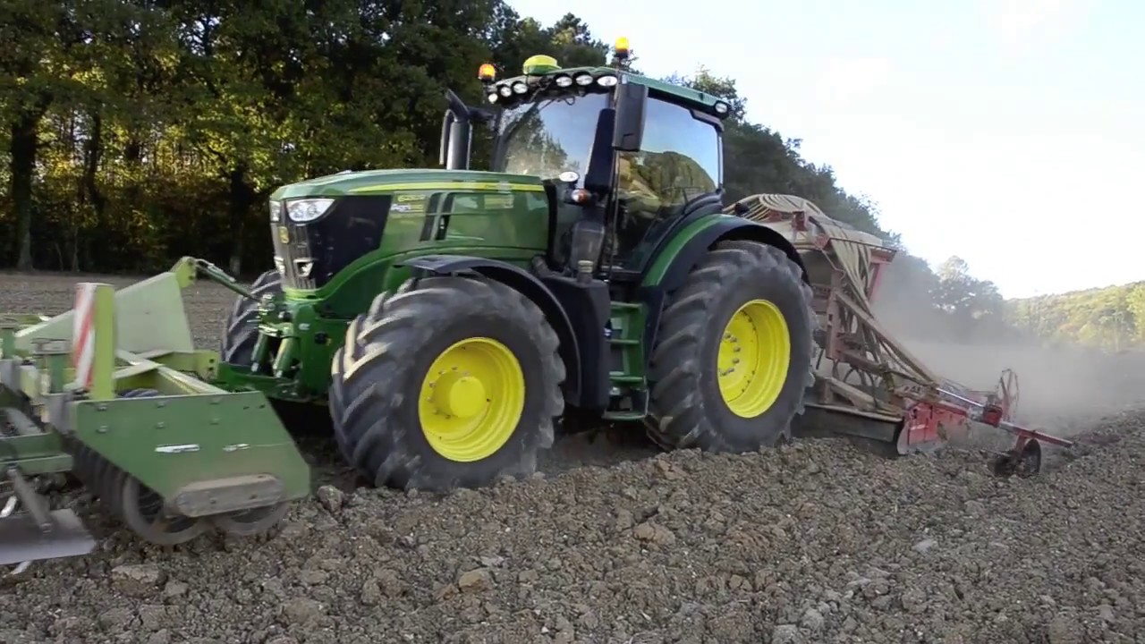 John Deer 6230R & Kuhn Venta 4m. Semis de blé 2017. Démonstration JD6230R