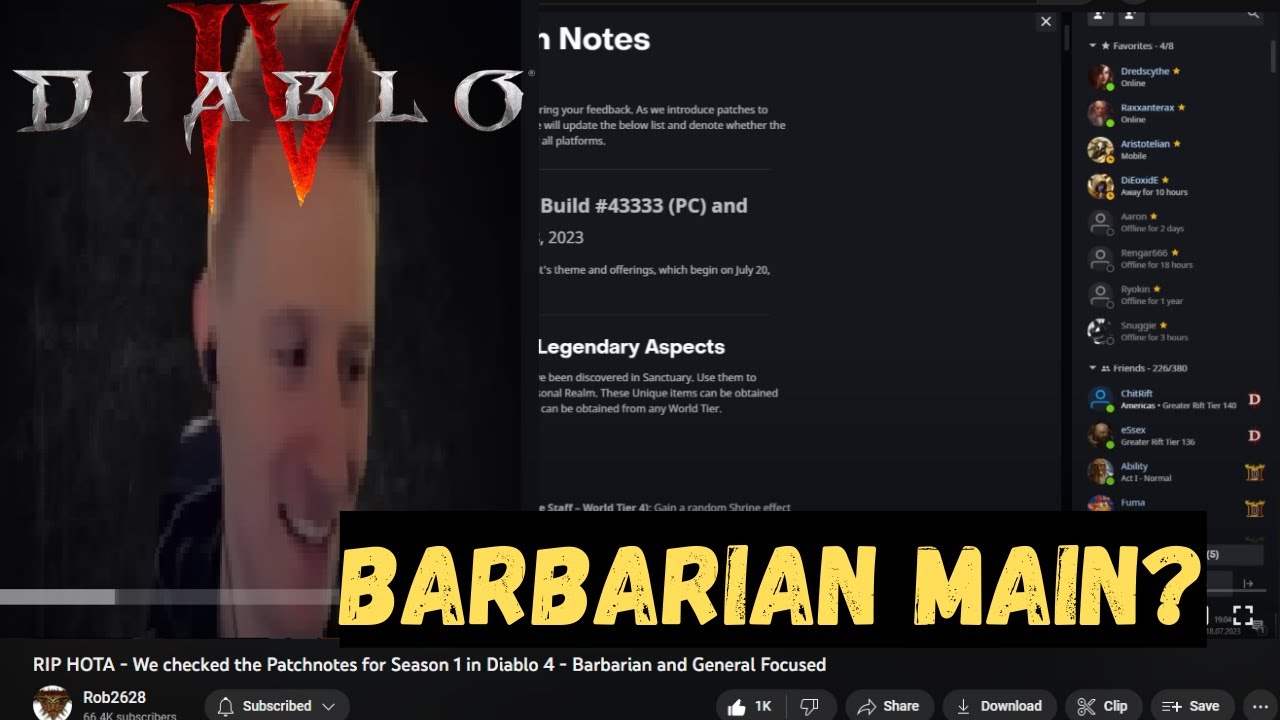 Diablo 4: Barbarians And Sorcerers Installing New Patch Be Like