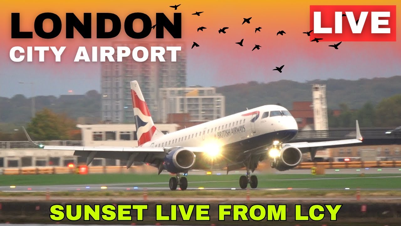 🔴London City Airport Live✈️ | Stunning Golden Hour Arrivals & Takeoff Views at LCY