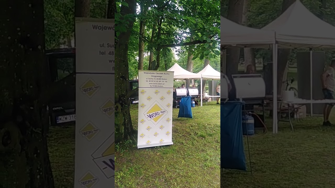 Co za jazda Radom Czarnolas. Hanger WORD Radom i namioty z grilowanymi kiełbasa i od Krawczyka.