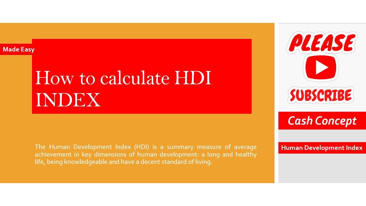 How to calculate the Human Development Index (HDI Index)