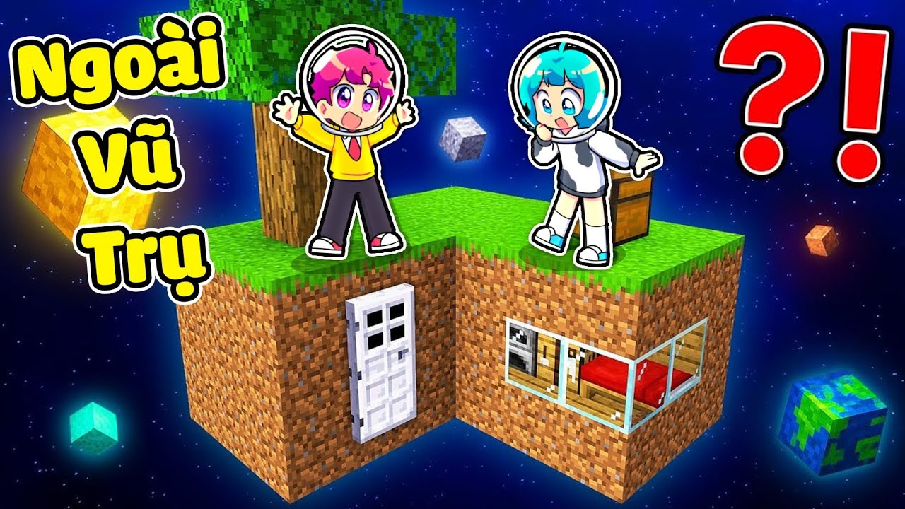 Hiha Thử Th&aacute;ch SINH TỒN SKYBLOCK NGO&Agrave;I VŨ TRỤ Trong Minecraft 🤣🤩