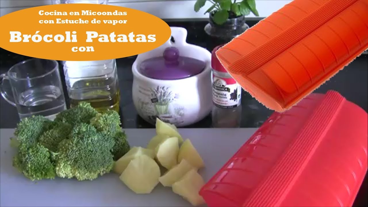 Cocina en micoondas con estuche de vapor lekue