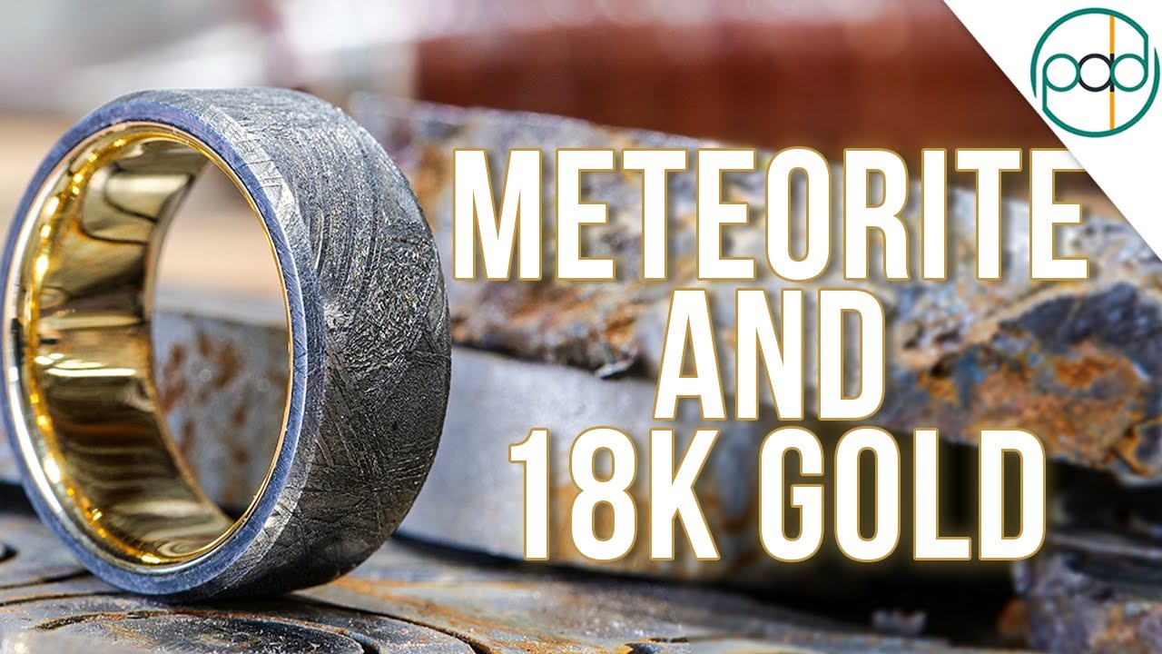 Making A Press Fit Meteorite and Gold Ring