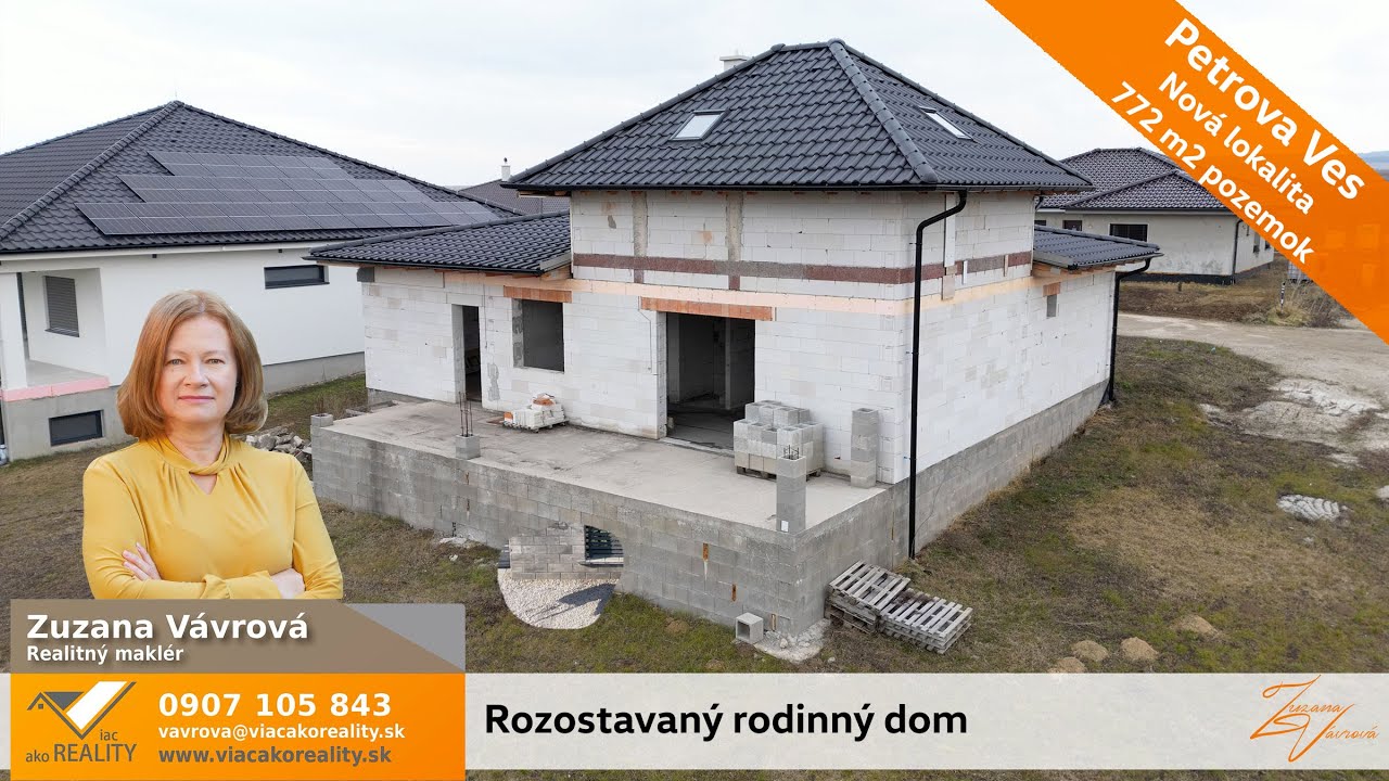 Rozostavaný rodinný dom v obci Petrova Ves