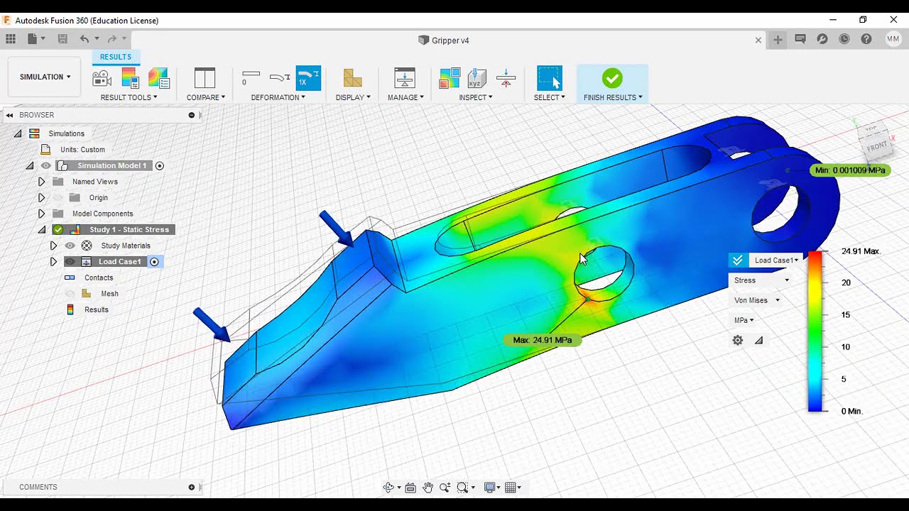 Análisis de Tensión   Modal en Fusion 360