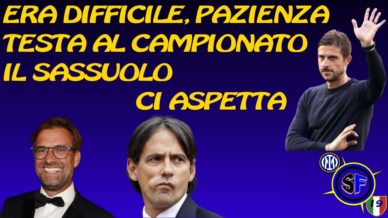 Serata con il Liverpool smaltita, rimettersi in carreggiata subito in campionato contro il Sassuolo