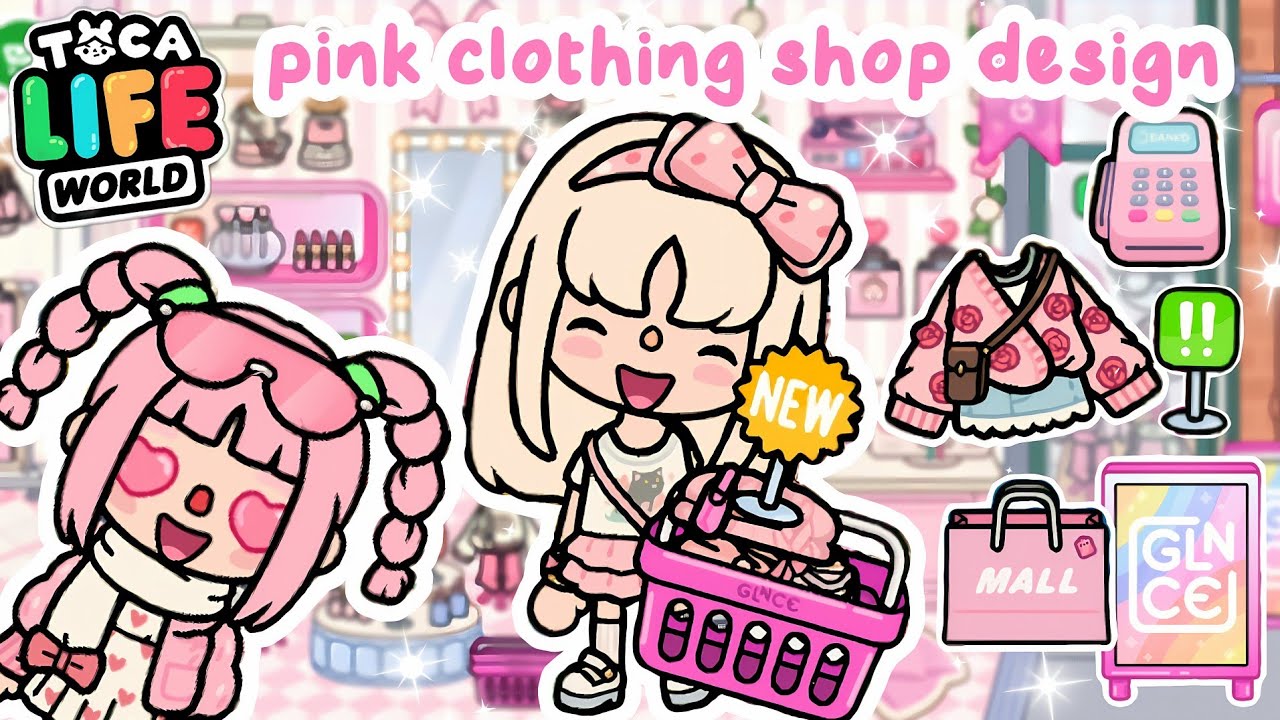 Trang Trí Shop Quần Áo Và Phụ Kiện MÀU HỒNG 🎀🩷🌸 | Bơ Channel | Toca Boca