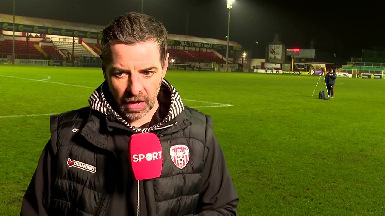 Tiernan Lynch reacts to a debut defeat as Derry City manager