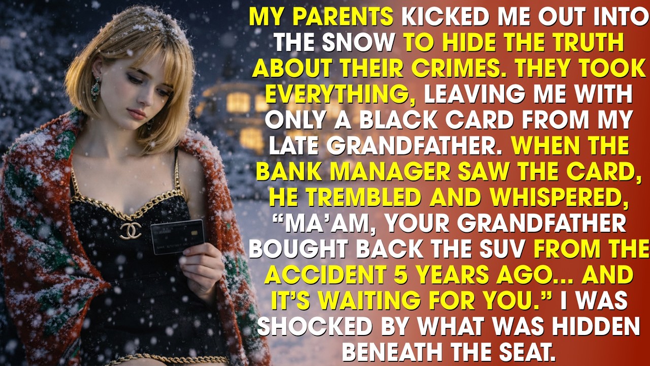 My Parents Kicked Me Out on Christmas, then Grandpa’s Black Card Changed Everything.