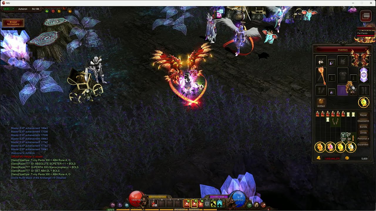 Second week Rune Wizard LvL 465 Low Cost Speed Server  - Mu Online Webzen S20.2