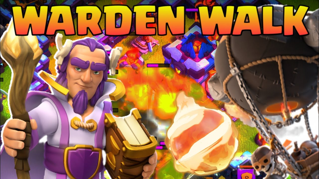TH12 Warden Walk Fireball + Rocket Loons Attack (Clash of Clans)