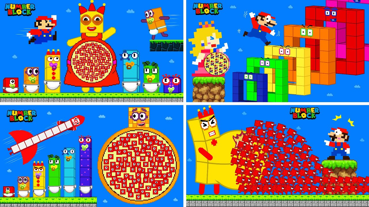 Mario and Pregnant Numberblocks Mix Level up maze (ALL EPISODES Season 31) | Game Animation