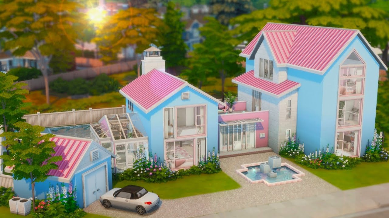 Barbie Dream House Mansion | (no cc) The Sims 4 Speed Build