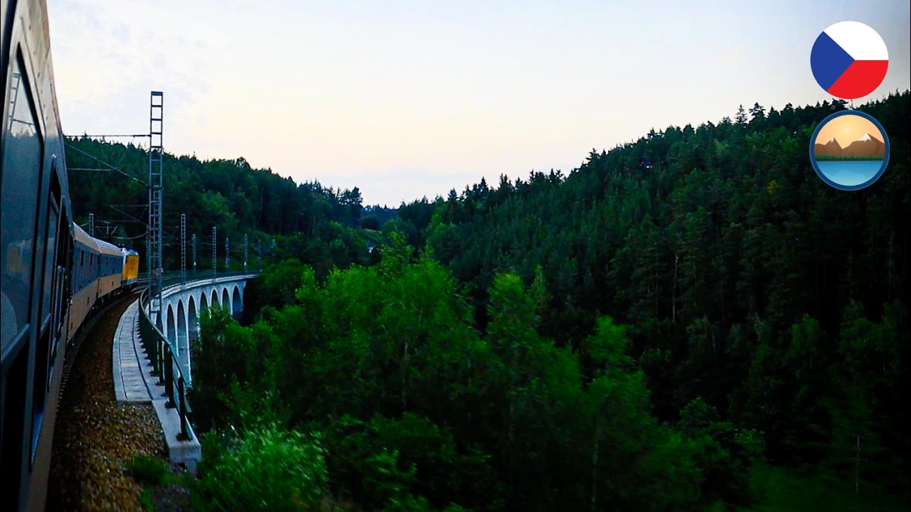 Czech Train Journey: Havlíčkův Brod – Tišnov | Vysočina & South Moravia Landscapes | ASMR Railway 🇨🇿