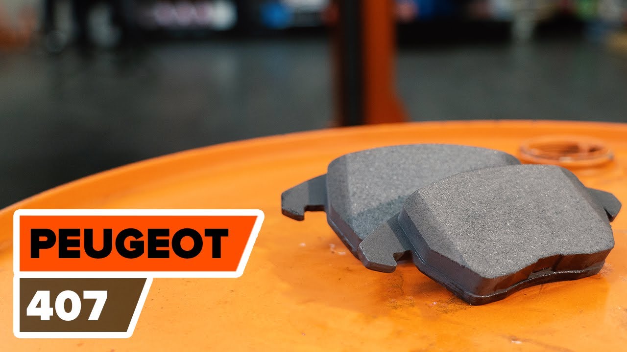 How to change front brake pads on PEUGEOT 407 Saloon [TUTORIAL AUTODOC]