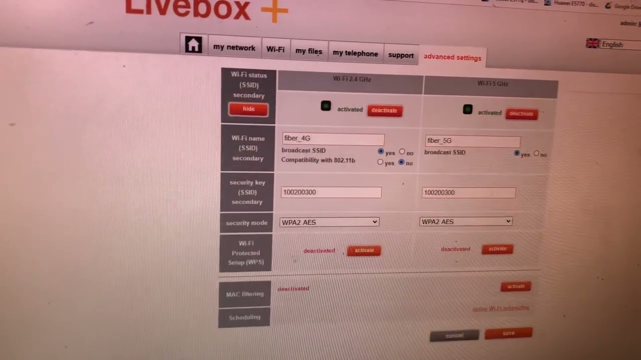 configuration MI FIBRA LIVEBOX + si la smart wifi n'est pas disponible 0657224987