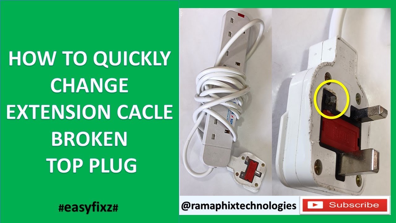 How to repair an extension cable power plug/cord end