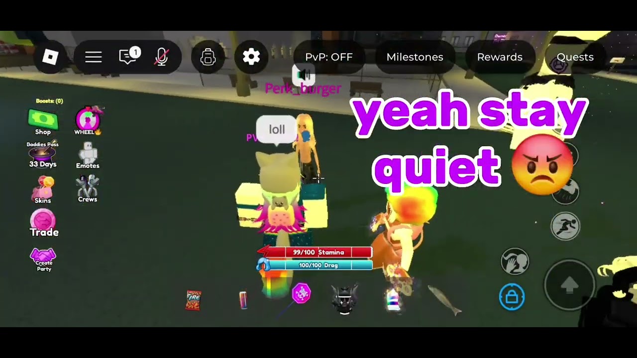 Random roblox baddies game play😝 (Beef with other players)