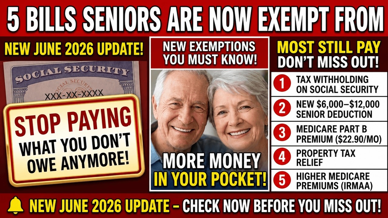 5 BILLS SENIORS ARE NOW EXEMPT FROM &mdash; New June 2026 Update (Most Still Pay)
