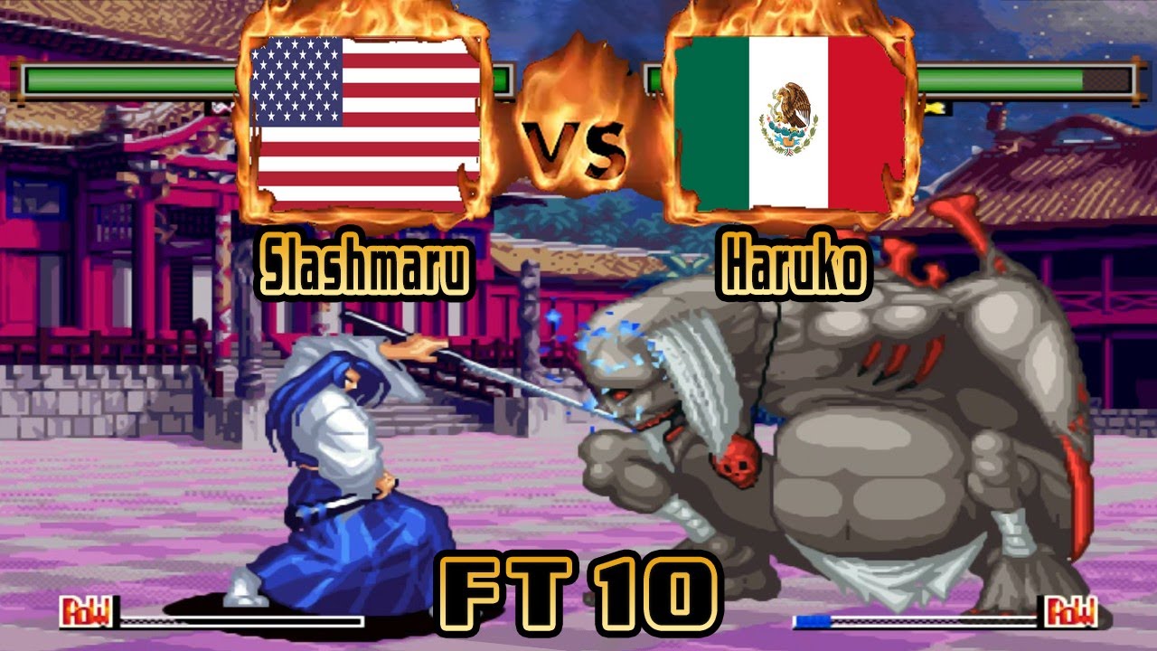 Samurai Shodown V Special - Slashmaru (USA) VS (MEX) Haruko [samsh5sp] [Fightcade/FT10] サムライスピリッツ零
