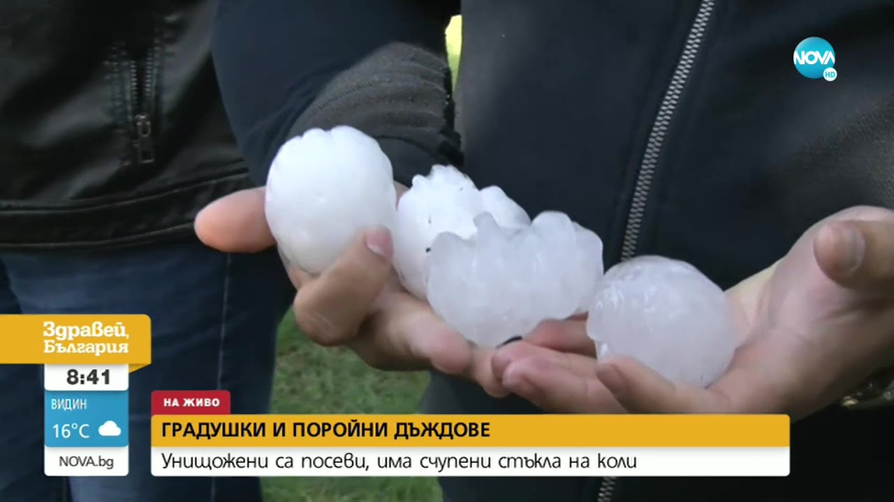 Градушка в Сливенско нанесе сериозни щети - Здравей, България (30.05.2022)