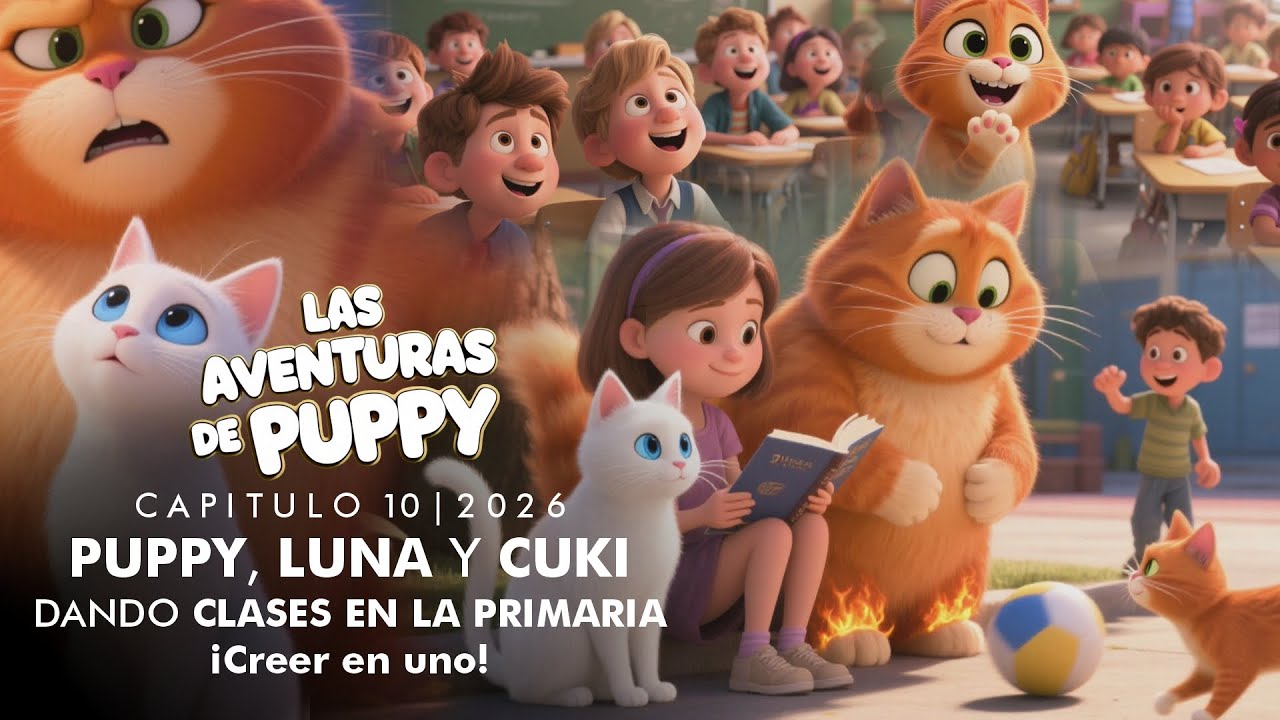Gatos dando CLASES EN LA PRIMARIA, CREER EN UNO, Capítulo 10, 2026 😻 Las Aventuras de Puppy