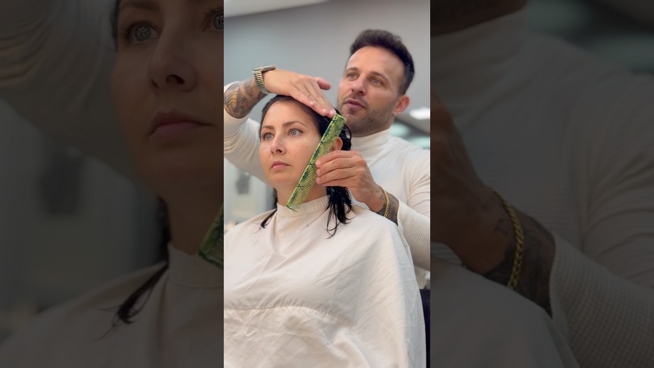 Quando a cliente pedi pra cortar s&oacute; as pontinhas! 🫣 #cabelocurto #hair