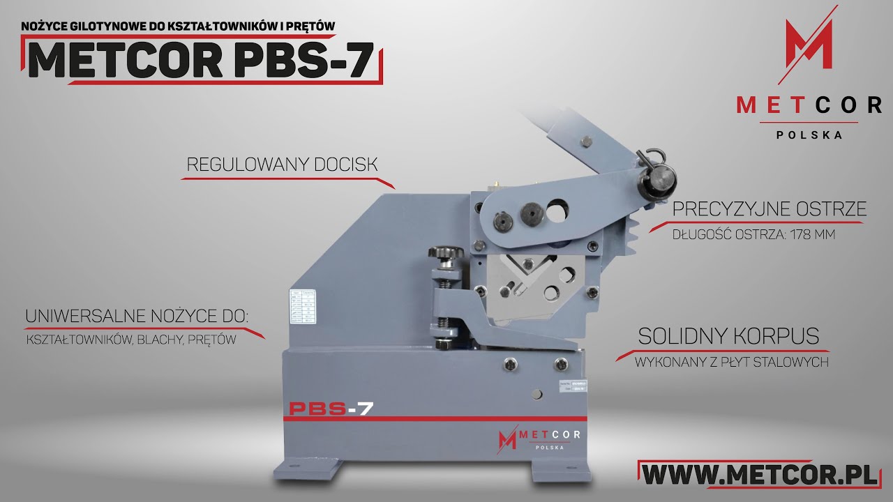 Nożyce gilotynowe do kształtowników i prętów Metcor PBS-7 | Hand Lever Shears