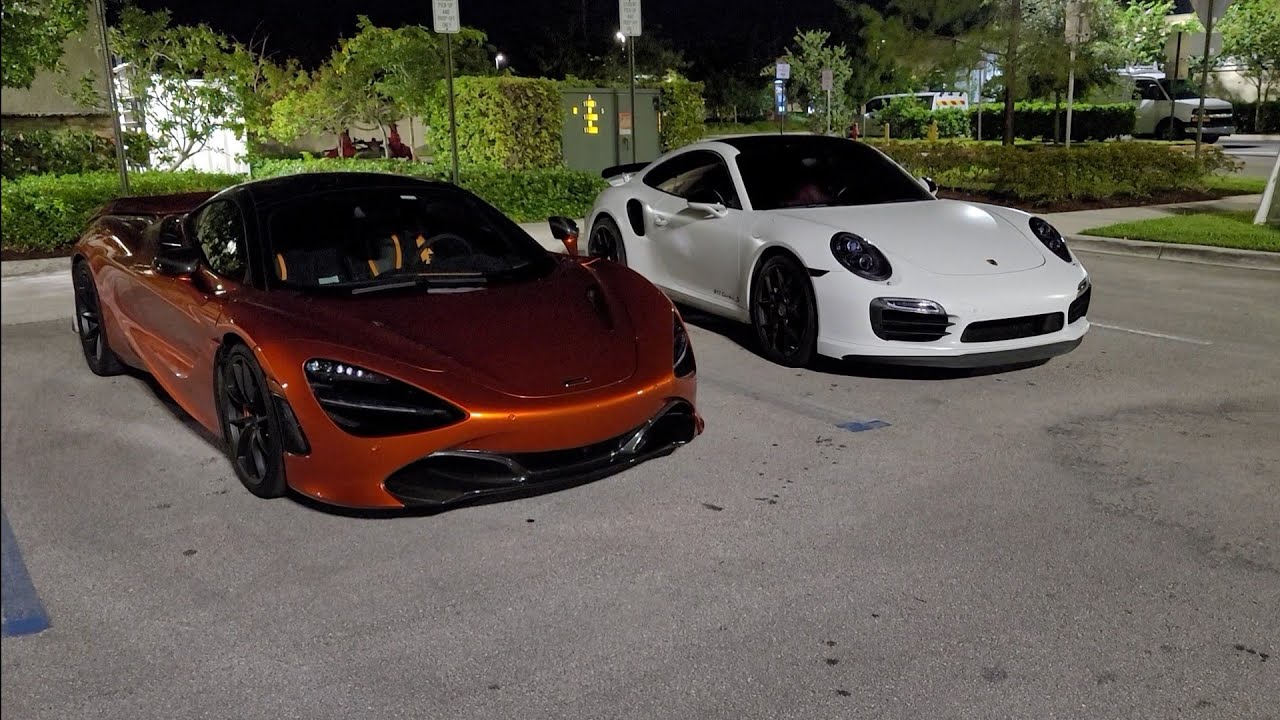 McLaren 720S MS109 2018 года тюнинг против Porsche 911 Turbo S 68 мм гибридные турбины 2016 года ...