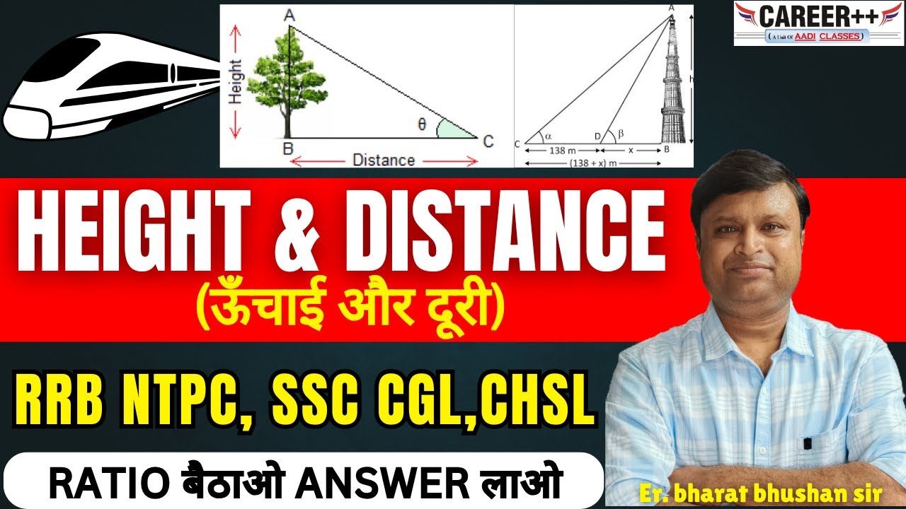 RRB NTPC | HEIGHT AND DISTANCE BEST THEORY  |  CAREER++ | CAREERPLUSPLUS |
