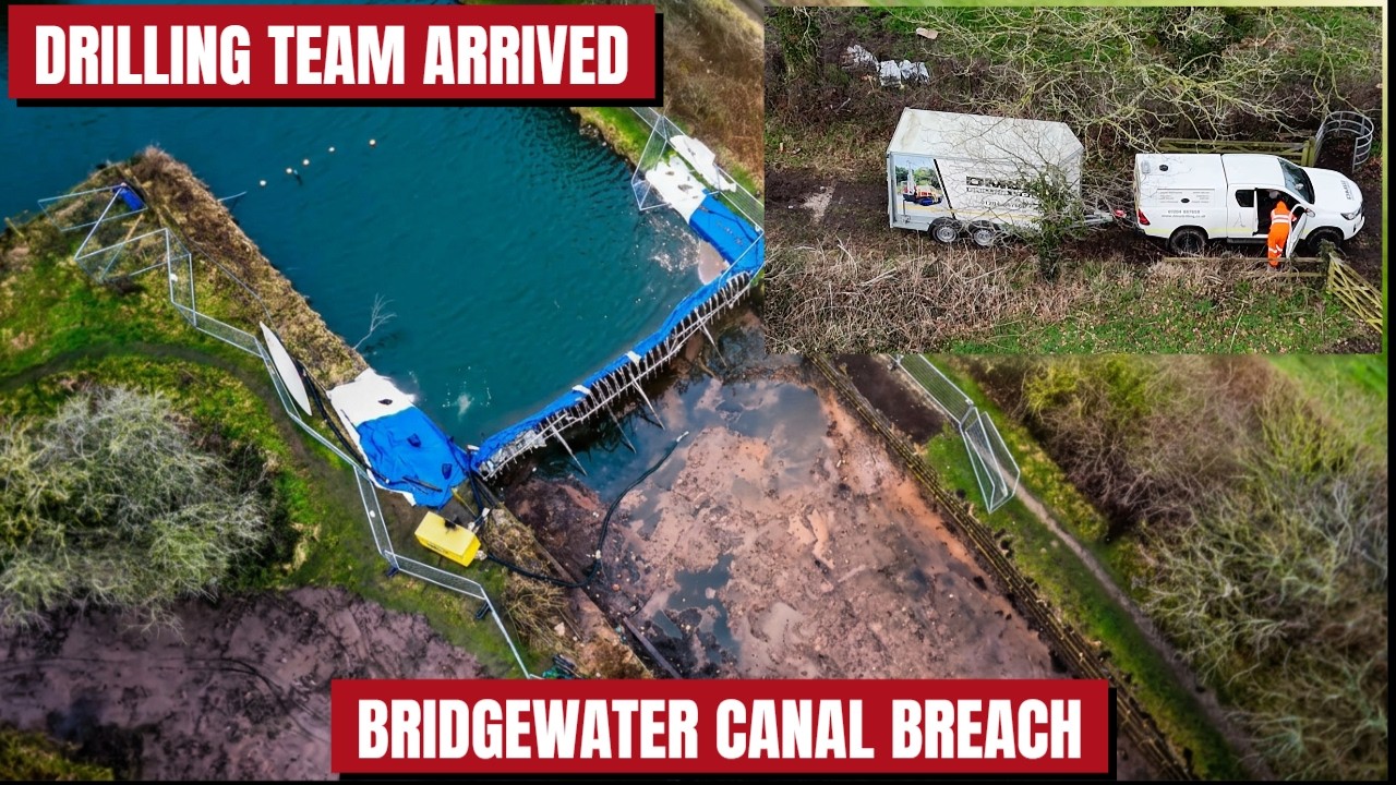 Drilling Team At The Bridgewater Canal Breach