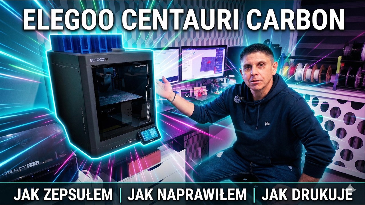 Historia pewnej drukarki - Jak ją zepsułem, Jak naprawiłem i JAK DRUKUJE!  - ELEGOO Centauri Carbon