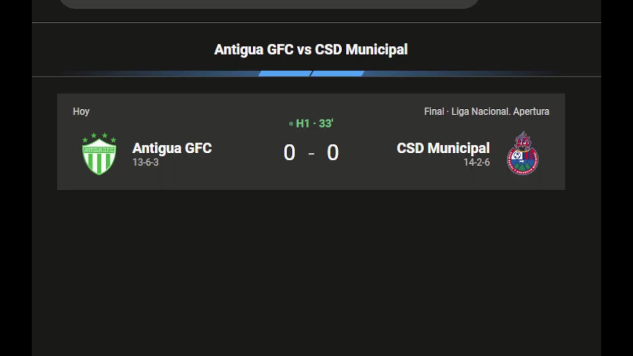 Gran final de ida Municipal Vs Antigua GFC