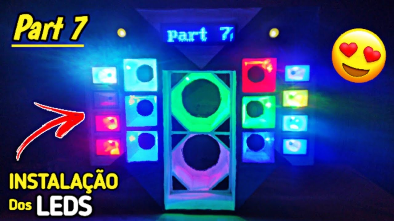 Como fazer MINI PAREDÃO de Papelão passo a passo Part 7 | INSTALANDO TODA A ILUMINAÇÃO
