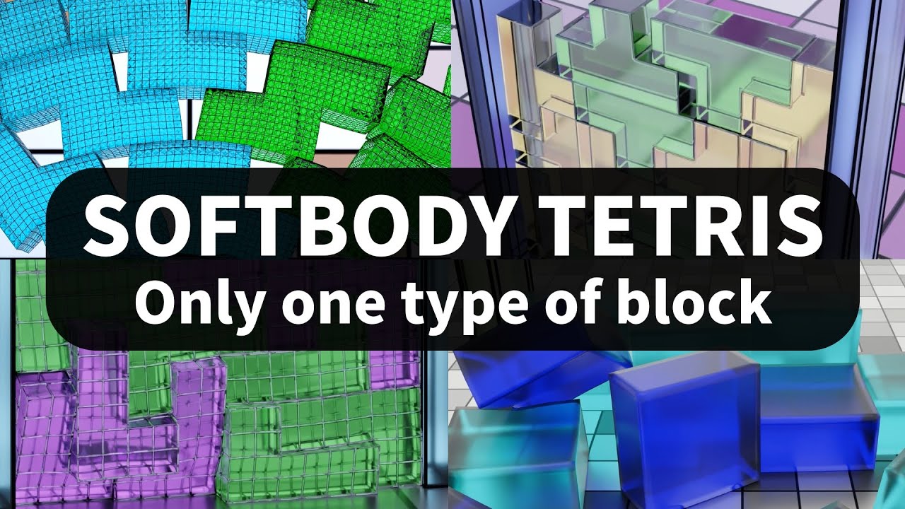 Softbody Tetris Compilation | Only one type of block