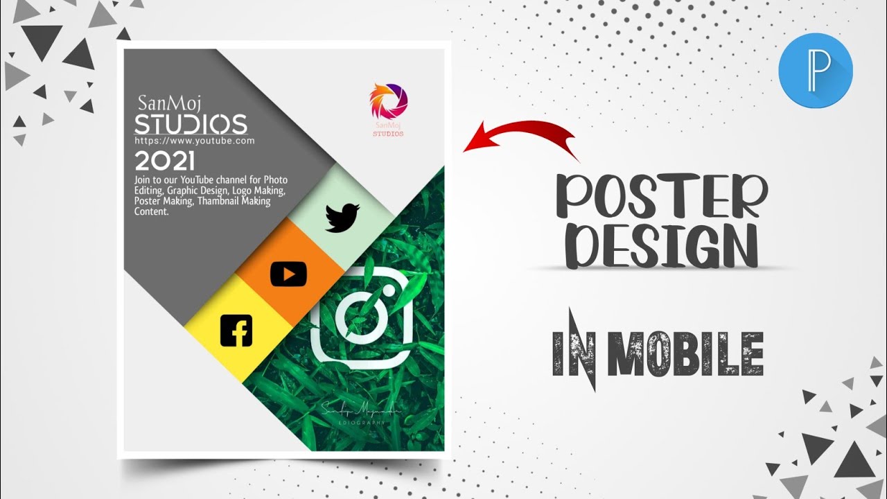 Graphic Design in Pixellab Mobile | Poster Graphic Design Tutorial in Android