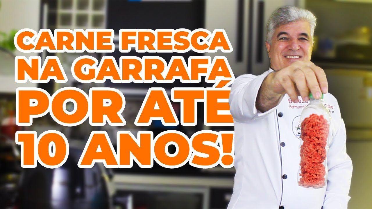 olha que top!! CARNE FRESCA NA GARRAFA PET por até 10 anos fora da geladeira!!! SUPER FÁCIL.