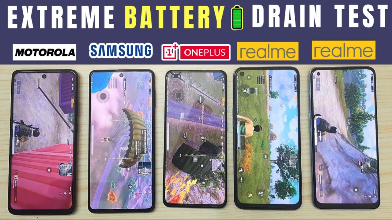 100% to 0% Extreme Battery Drain Test: Moto G 5G vs Samsung M51 vs OnePlus Nord vs Realme 7 vs 7 Pro