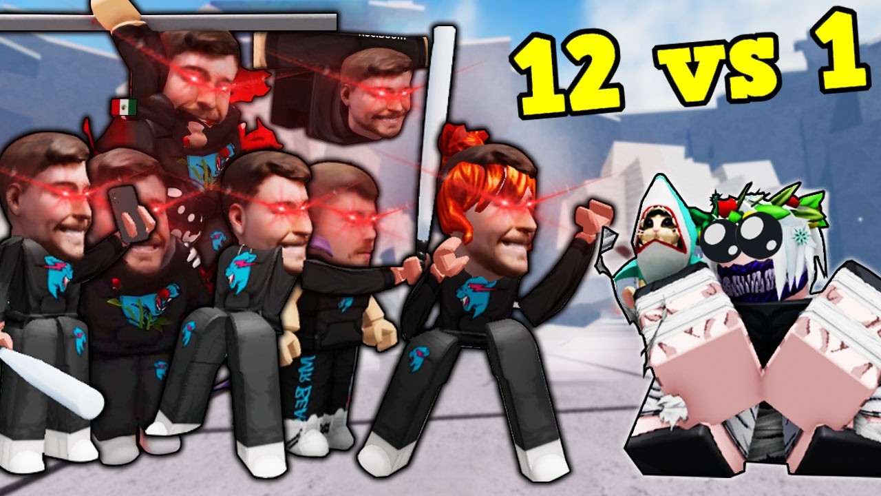 12v1 MR BEAST me ATACAN en LOS CAMPOS DE BATALLA MÁS FUERTES ROBLOX Momentos Divertidos 🤣