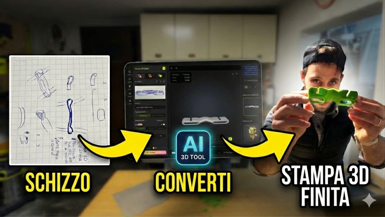 DA SCHIZZO A STAMPA 3D: IL MIO PRIMO OGGETTO CON MESHY.AI E BAMBU STUDIO.
