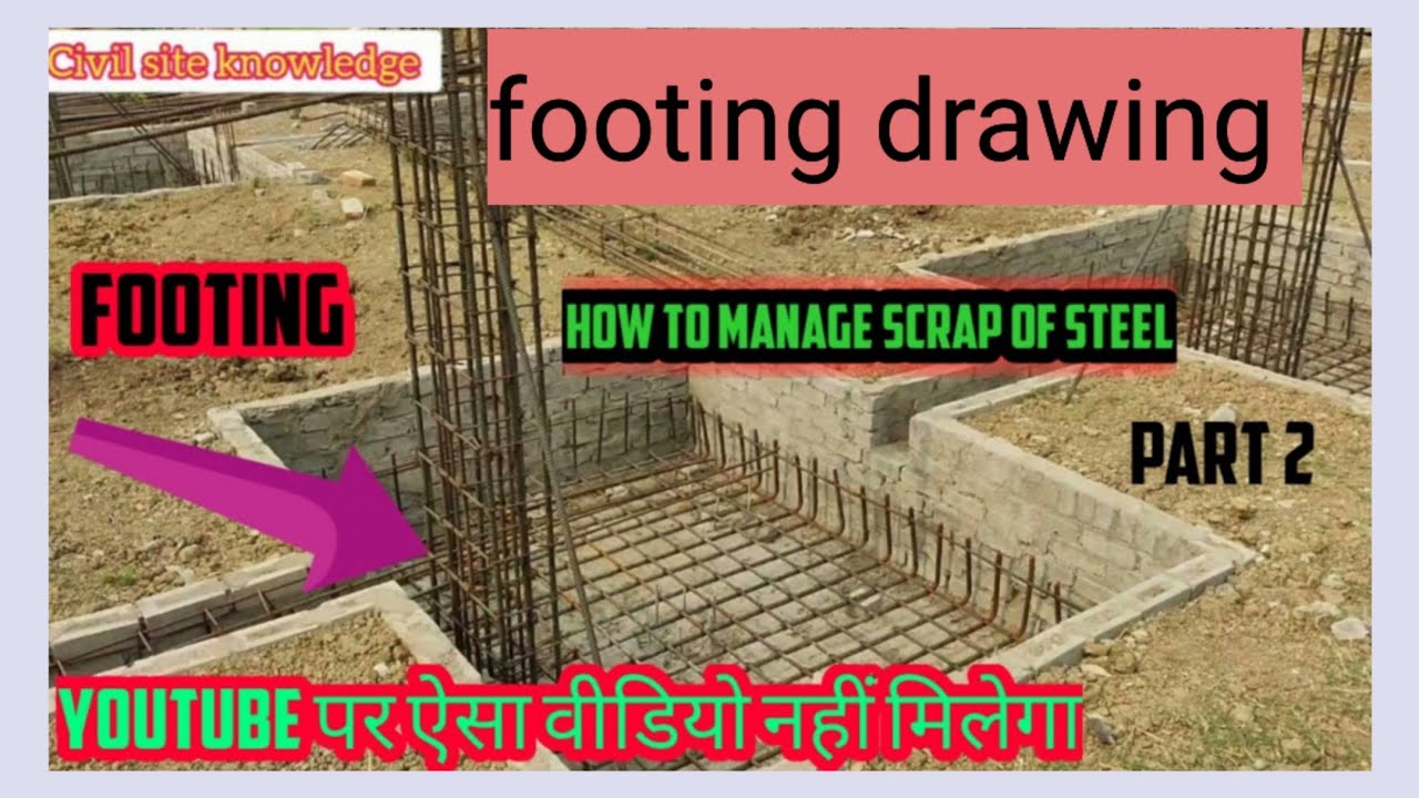 how to study footing drawing at site. practical knowledge