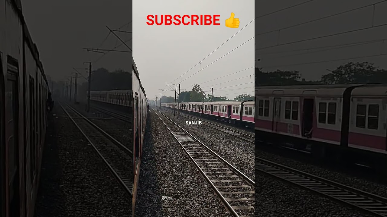 LOCAL TRAIN & METRO PARALLEL RUN 
